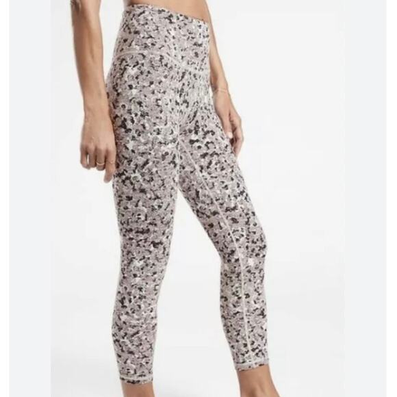 Athleta Elation 7/8 Textured Leggings S Brown Meadow Chocolate - Picture 1 of 5